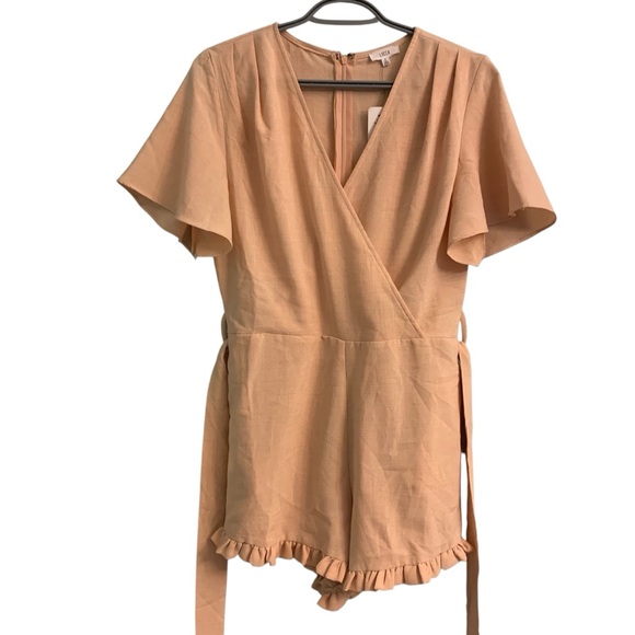 Lucca Couture Pants - Lucca Couture sandstone romper size Medium NWT